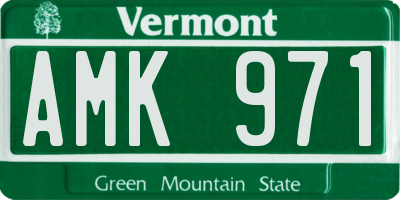 VT license plate AMK971