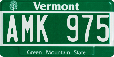 VT license plate AMK975