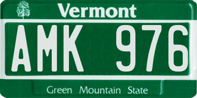 VT license plate AMK976