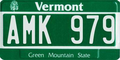 VT license plate AMK979