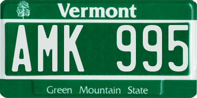 VT license plate AMK995