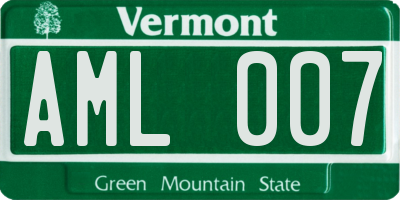 VT license plate AML007