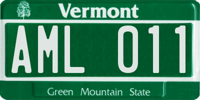 VT license plate AML011