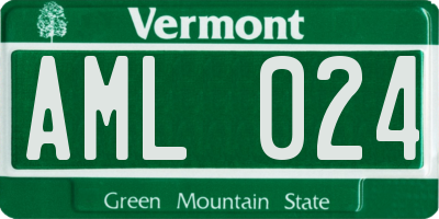 VT license plate AML024