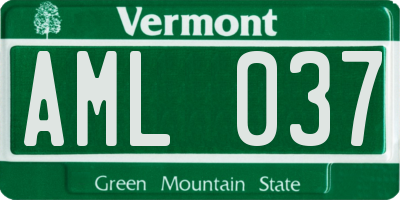 VT license plate AML037