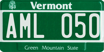 VT license plate AML050