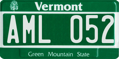 VT license plate AML052