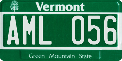 VT license plate AML056
