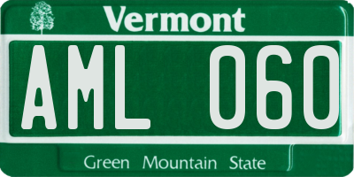 VT license plate AML060