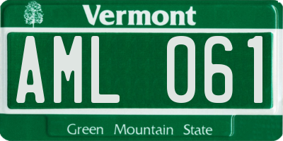 VT license plate AML061