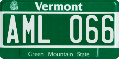 VT license plate AML066