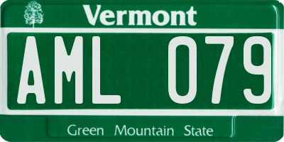 VT license plate AML079