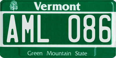 VT license plate AML086