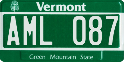 VT license plate AML087