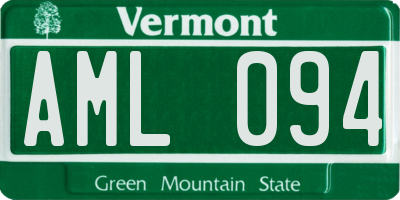 VT license plate AML094
