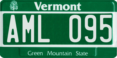 VT license plate AML095