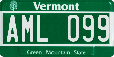 VT license plate AML099