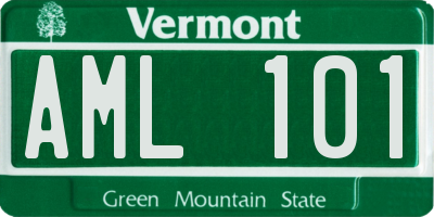 VT license plate AML101