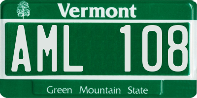 VT license plate AML108