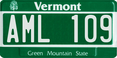 VT license plate AML109