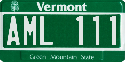 VT license plate AML111