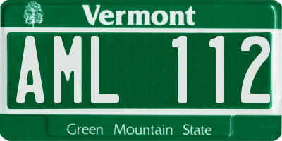 VT license plate AML112