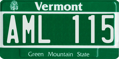 VT license plate AML115
