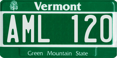 VT license plate AML120