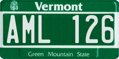 VT license plate AML126