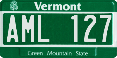 VT license plate AML127