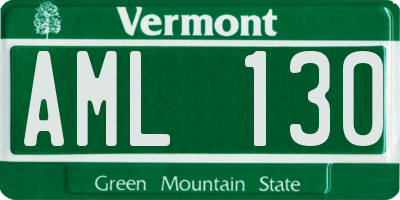 VT license plate AML130