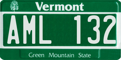 VT license plate AML132