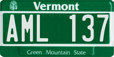 VT license plate AML137