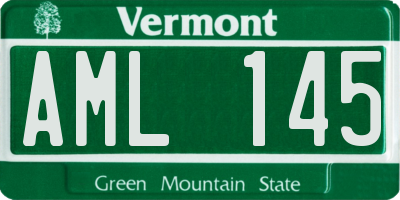 VT license plate AML145