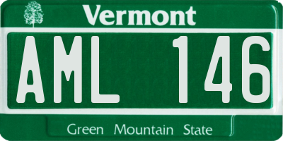 VT license plate AML146