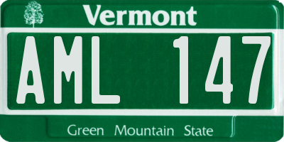 VT license plate AML147