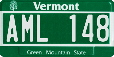 VT license plate AML148