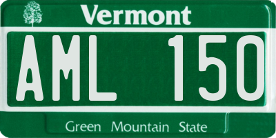 VT license plate AML150