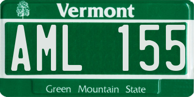 VT license plate AML155