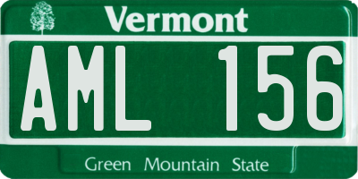 VT license plate AML156