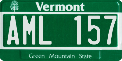 VT license plate AML157