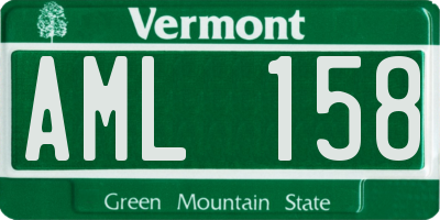 VT license plate AML158