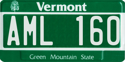 VT license plate AML160