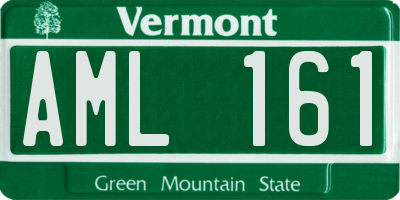 VT license plate AML161