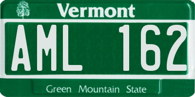 VT license plate AML162
