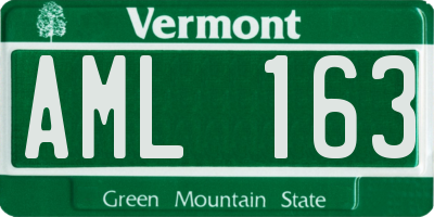VT license plate AML163