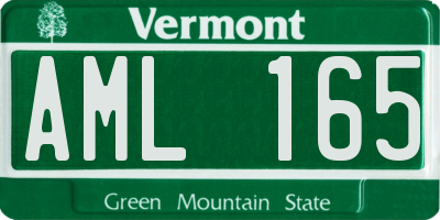 VT license plate AML165