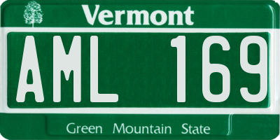 VT license plate AML169