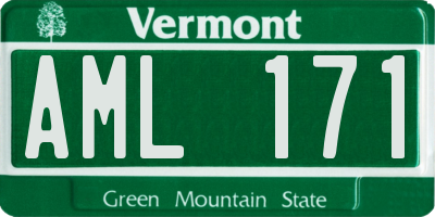VT license plate AML171