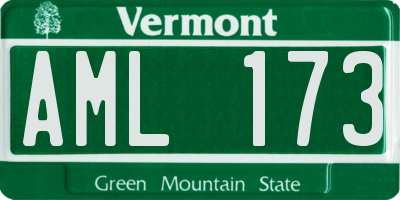 VT license plate AML173